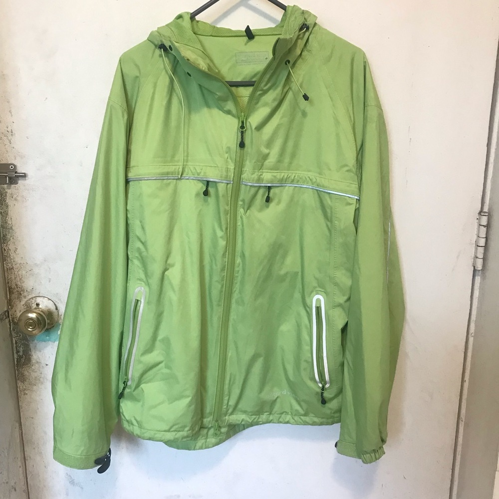 Vineyard vines neon green rain jacket